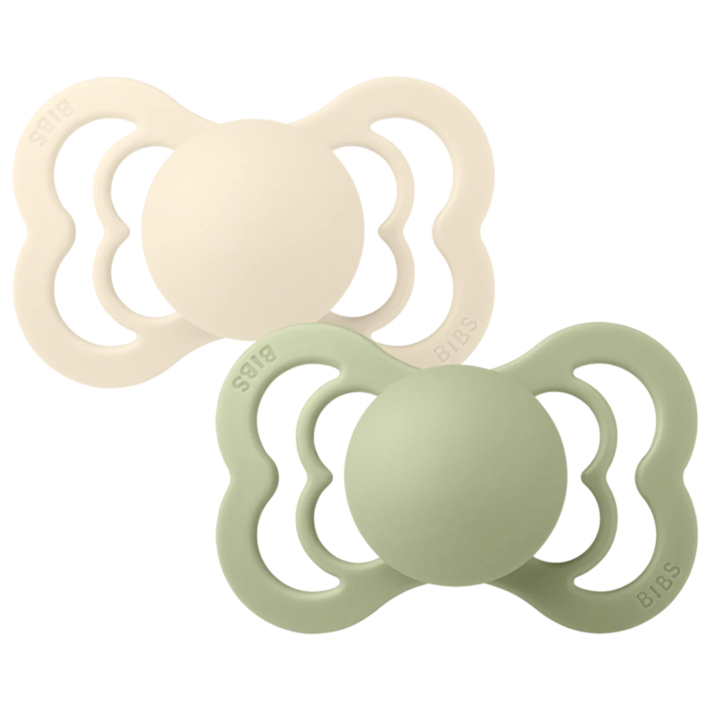 Bibs Supreme Silicone Pacifier - 6-18 Months - Ivory/Sage