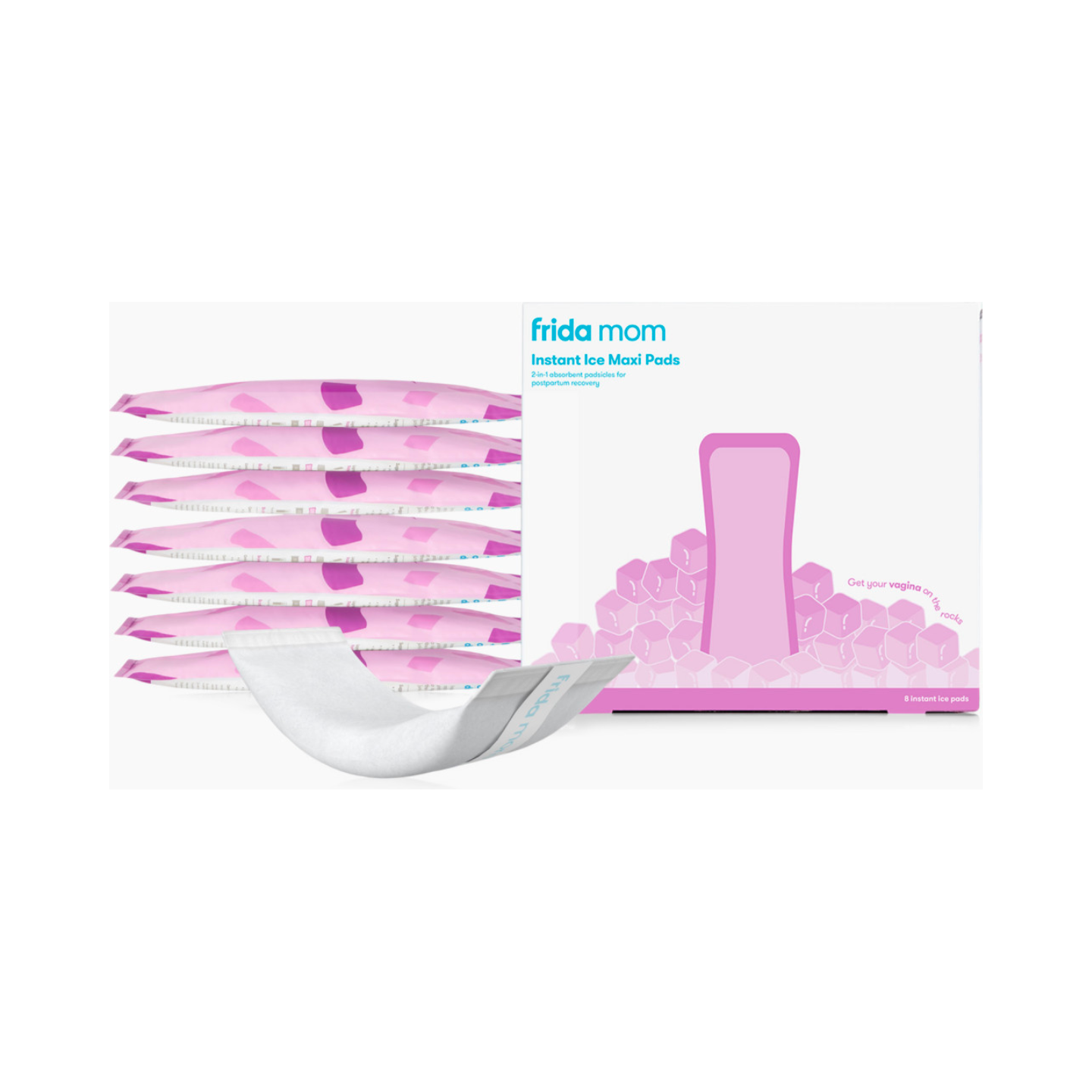 Frida Mom 2-in-1 Postpartum Perineal Ice Maxi Pads | Instant Cold Therapy Packs