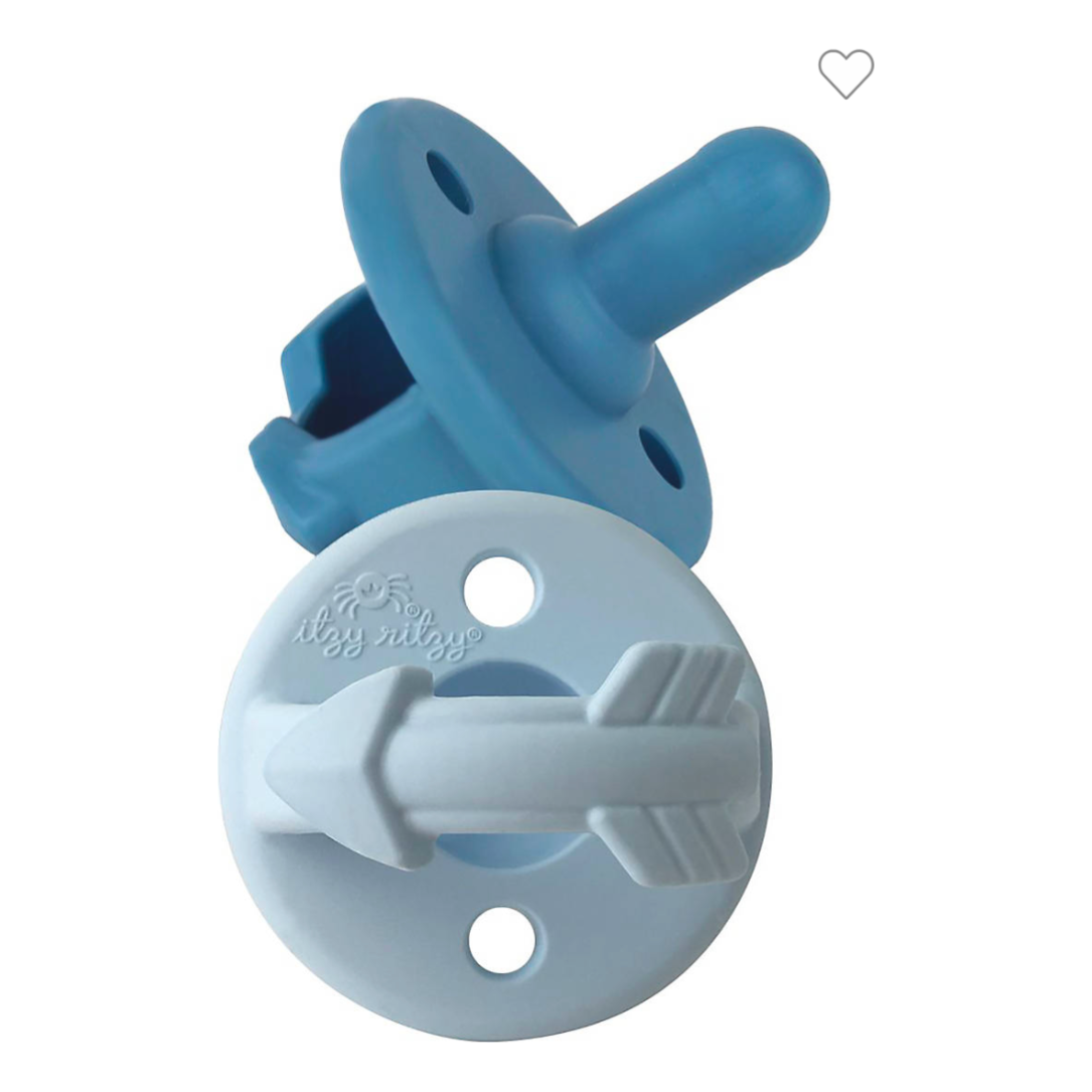 Itzy Ritzy Sweetie Soother Pacifier Set of 2- with Collapsible Handle & Two Air Holes