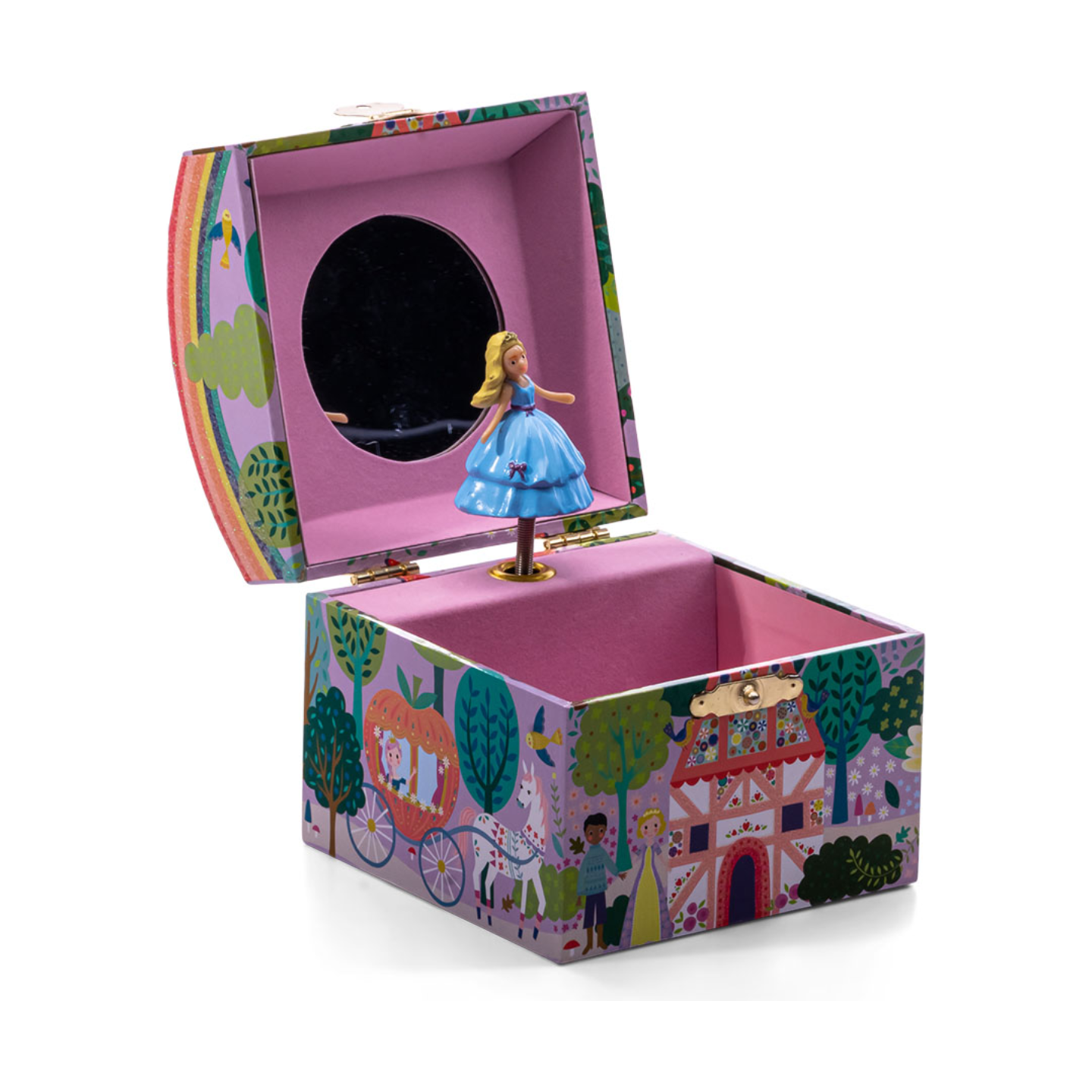 Floss & Rock Fairy Tale Small Dome Musical Jewelry Box with Swirling Figurine