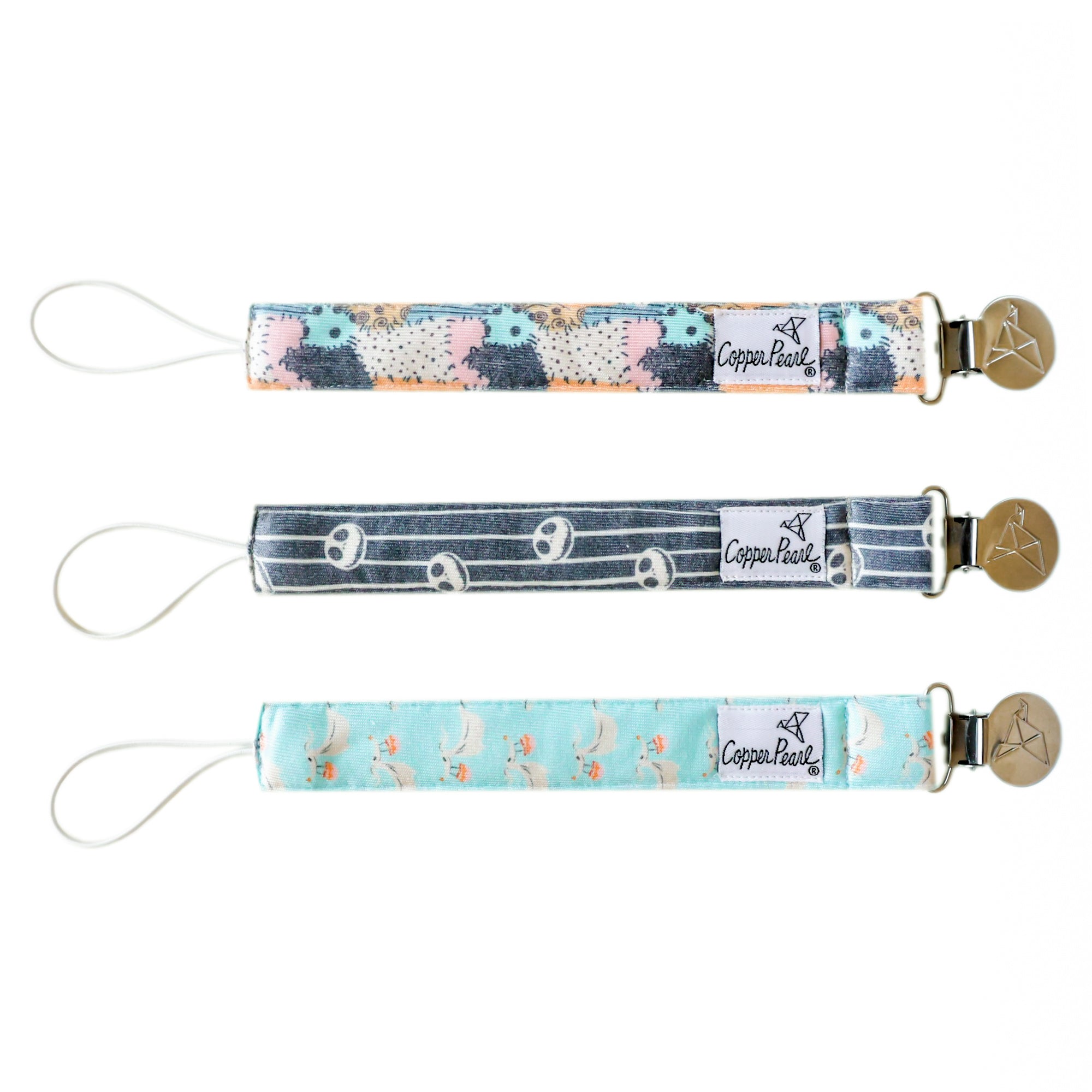 Copper Pearl Binky Clips (Nightmare Before Christmas)